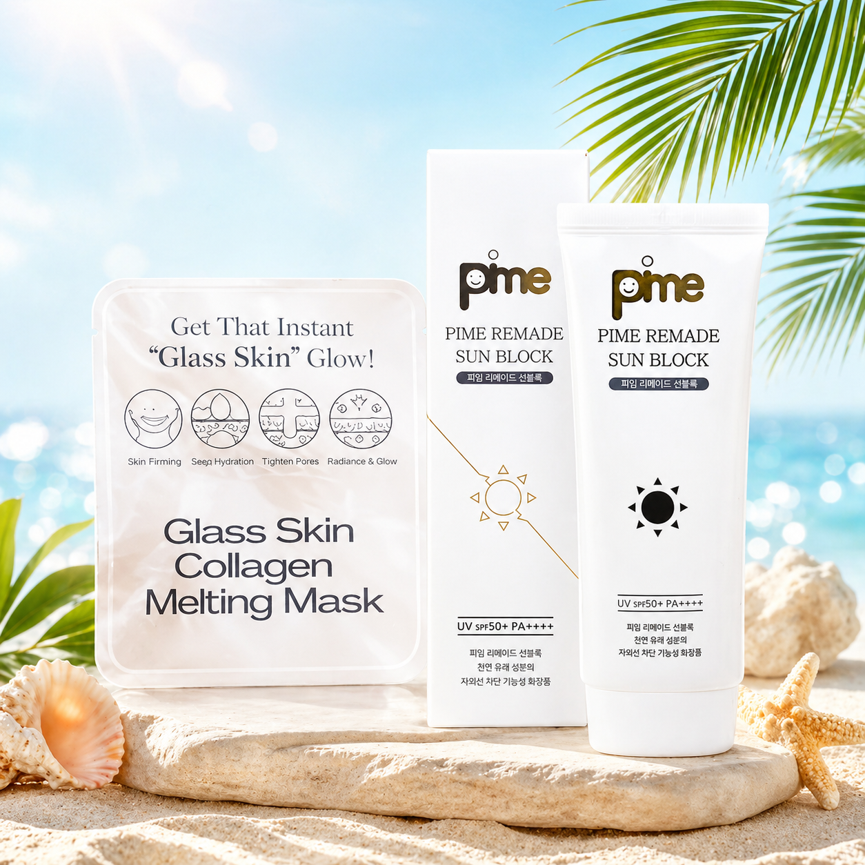 Korean Glass Skin Glow & Sun Protection Combo